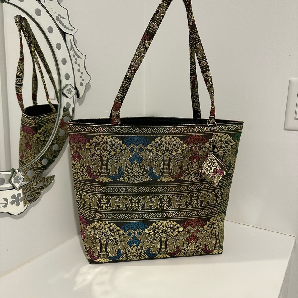 Stunning Silk Brand New Asian Flair Tote